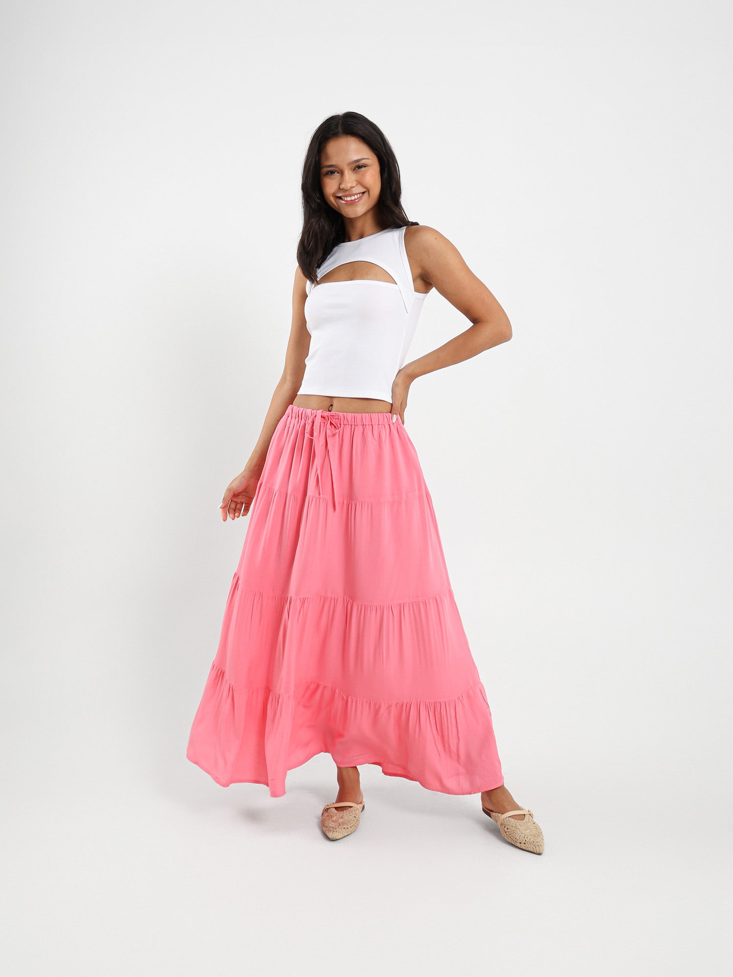 Long Tiered Skirt