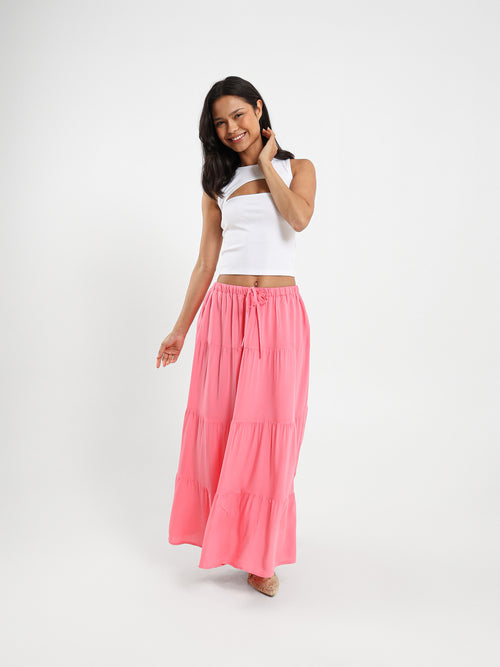 Long Tiered Skirt