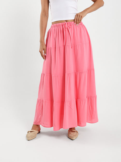 Long Tiered Skirt