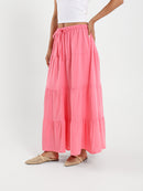 Long Tiered Skirt