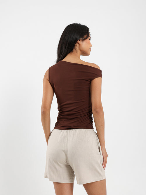 Drawstring Ruched T-Shirt