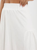 Tiered Crinkle Long Skirt