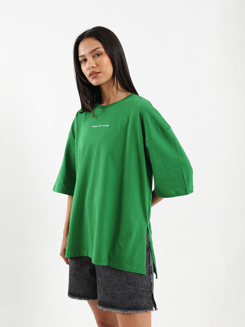 Loose Fit Side-Slit T-Shirt