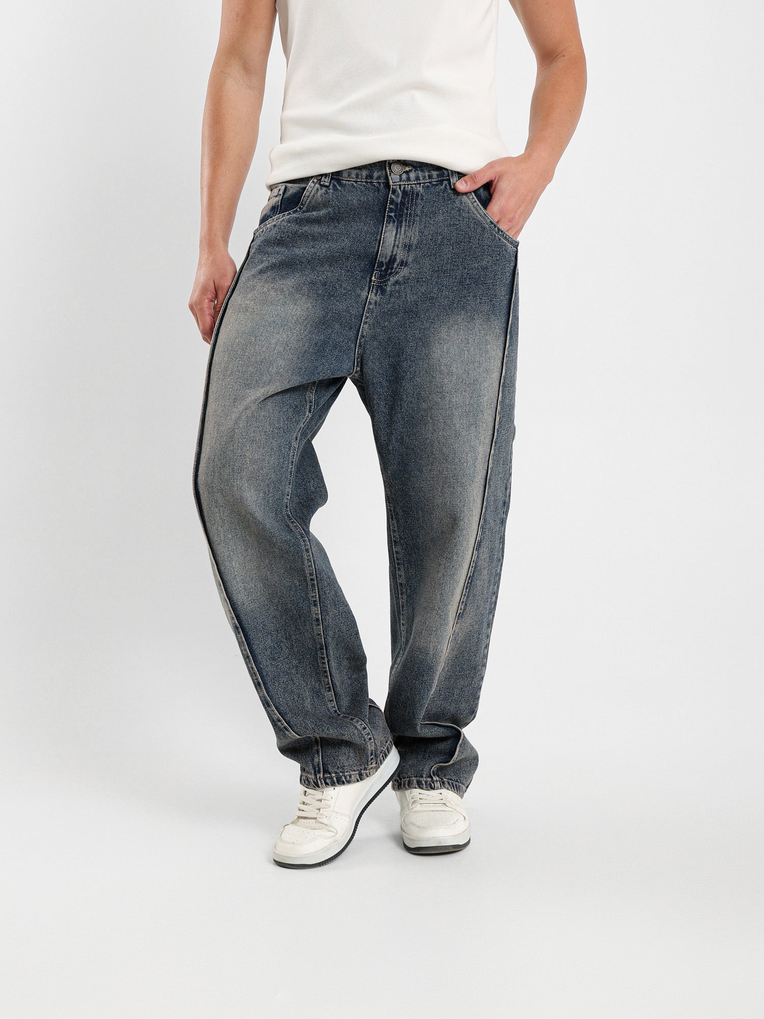 Washed Effect Jeans