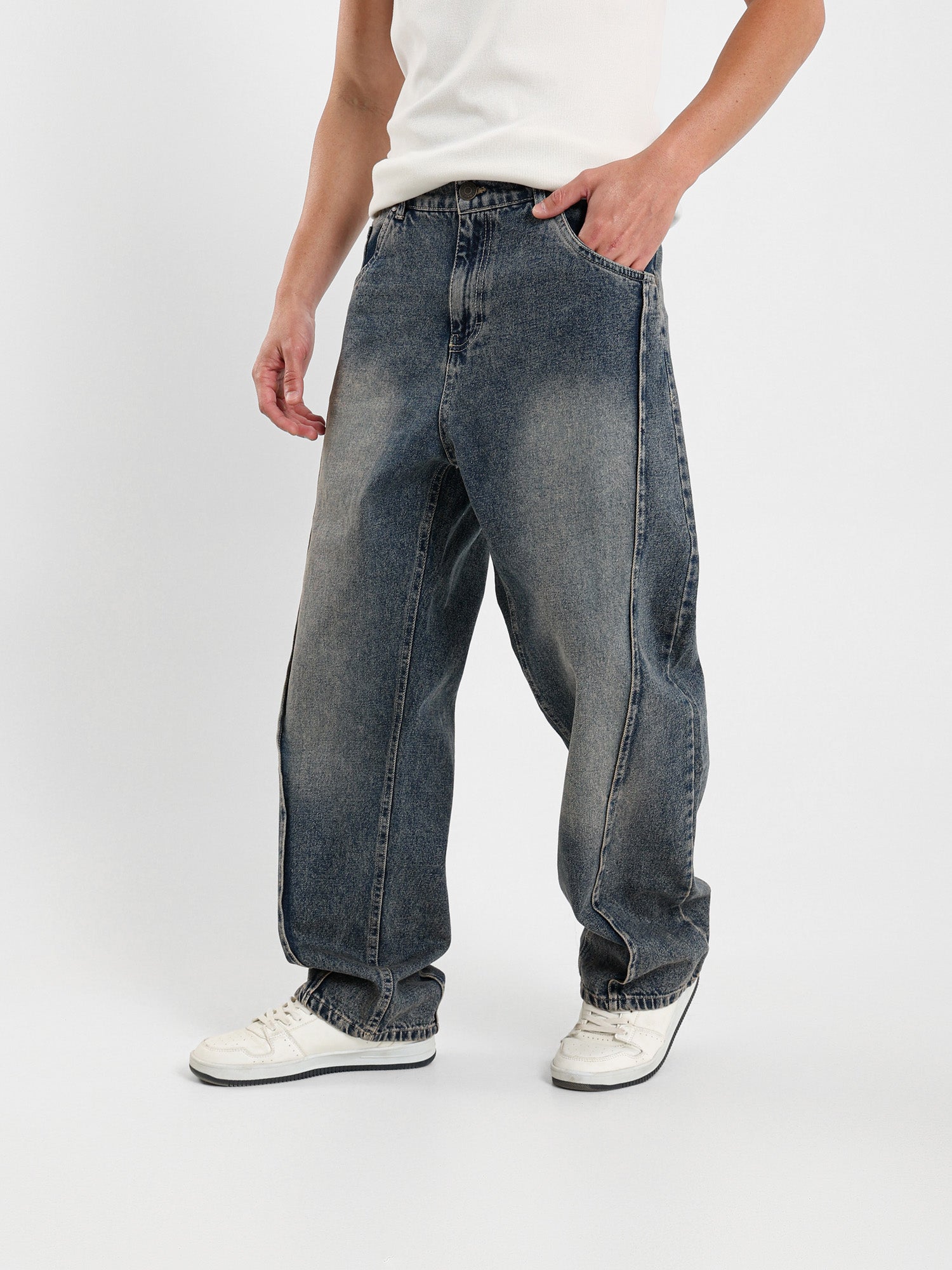 Washed Effect Jeans