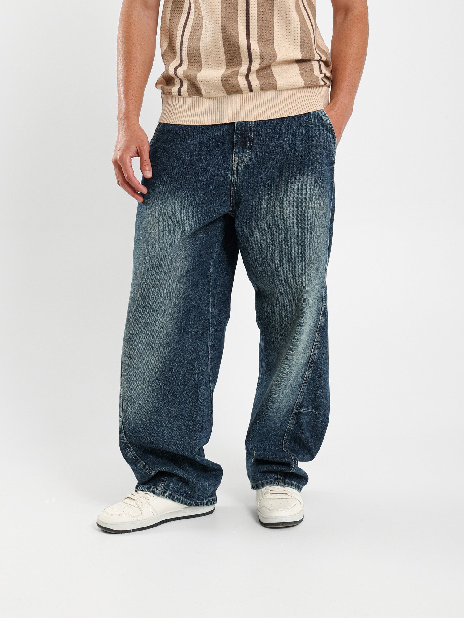 Washed Effect Jeans