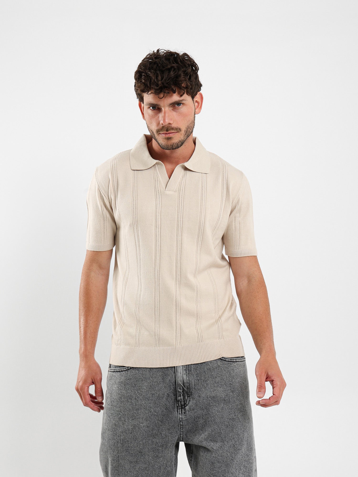 Textured Polo Shirt