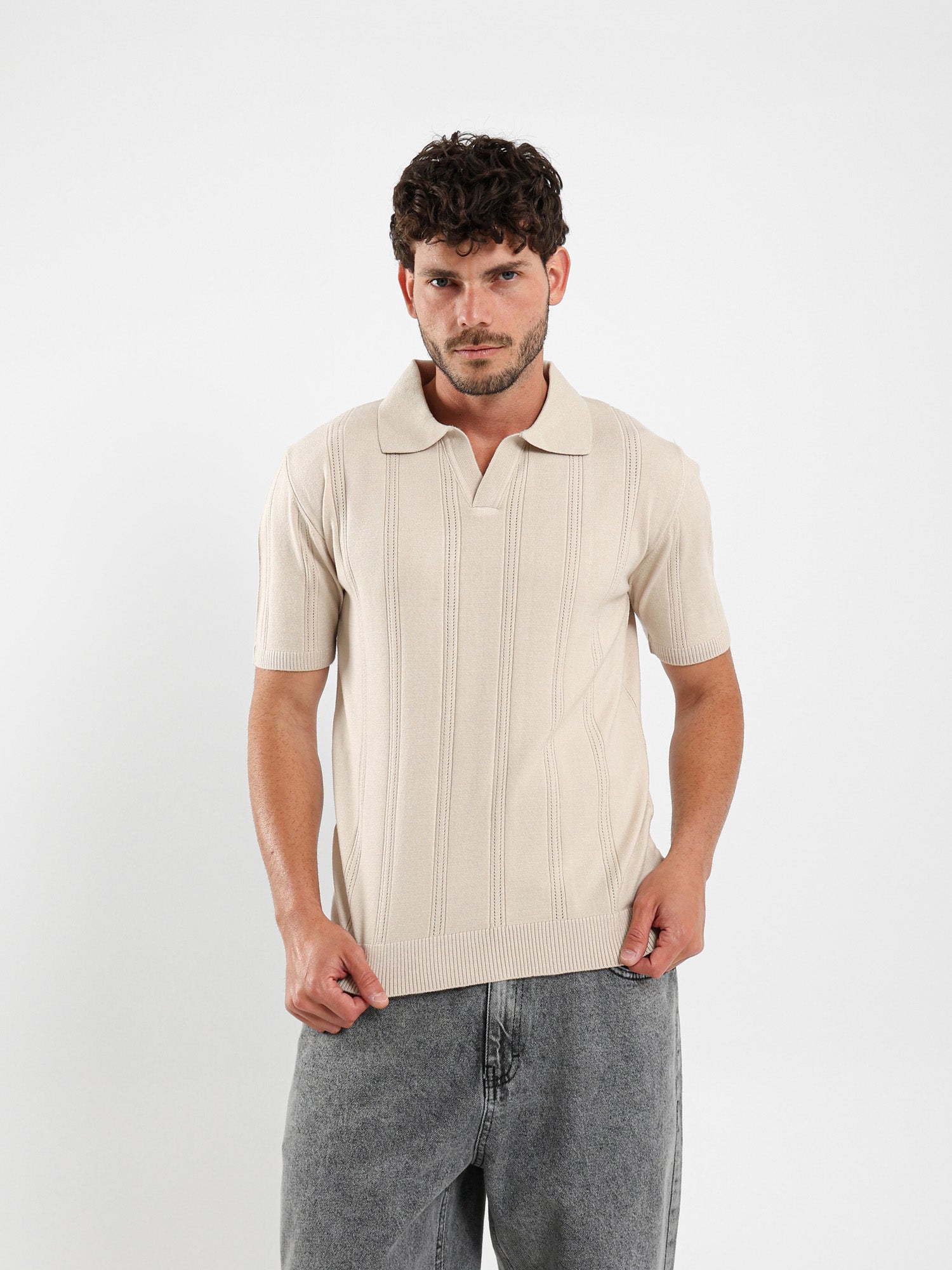 Textured Polo Shirt