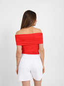 Off Shoulder Gathered Top