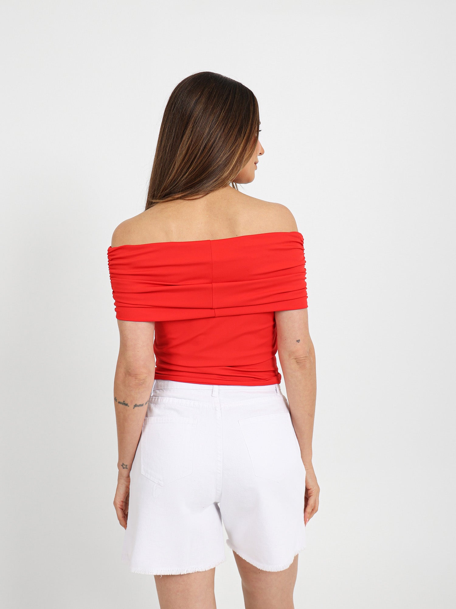 Off Shoulder Gathered Top