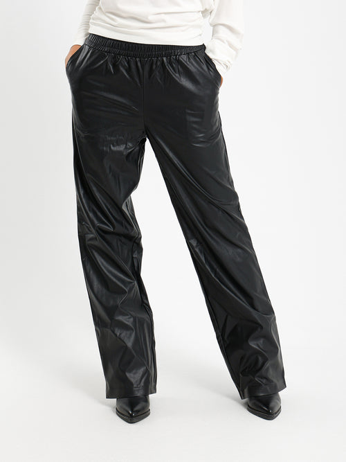 Leather Pants with Side Pockets
