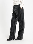 Leather Pants with Side Pockets
