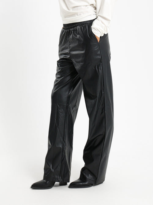 Leather Pants with Side Pockets