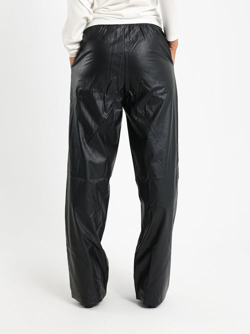 Leather Pants with Side Pockets