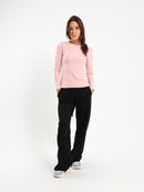 Crew Neck Long Sleeve Ribbed Top