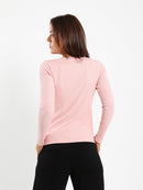 Crew Neck Long Sleeve Ribbed Top