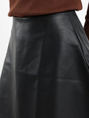 High-Waisted Faux Leather Short Skirt