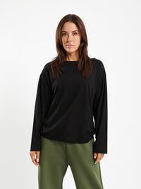 Boat Neck Long Sleeve Tee