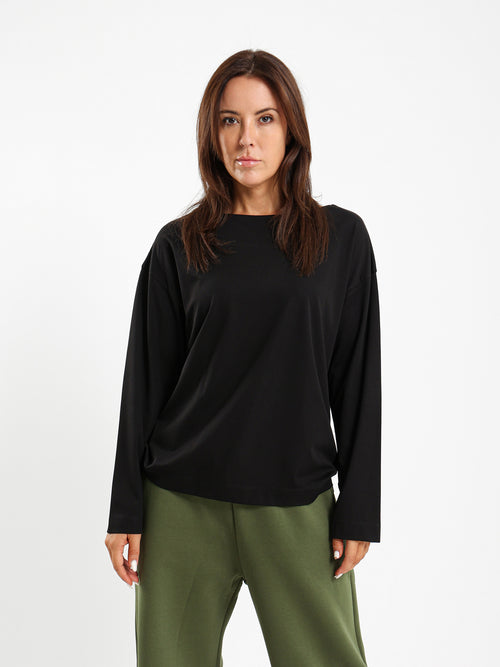 Boat Neck Long Sleeve Tee