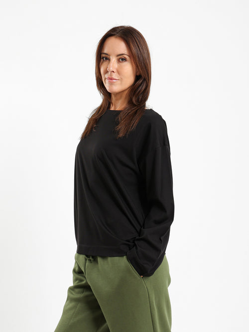 Boat Neck Long Sleeve Tee
