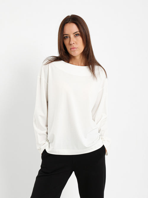Boat Neck Long Sleeve Tee