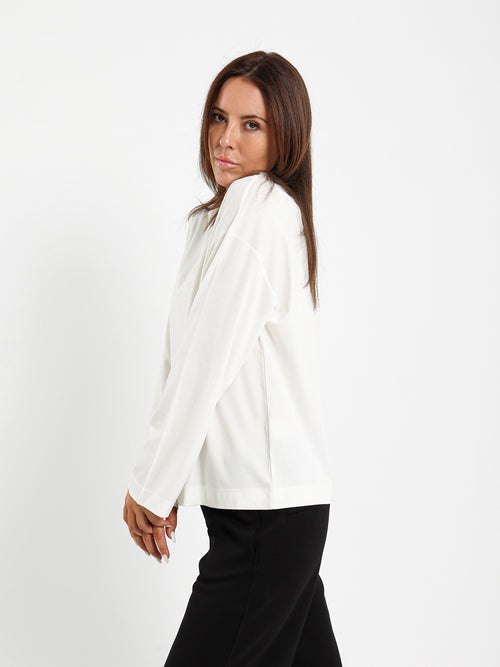 Boat Neck Long Sleeve Tee