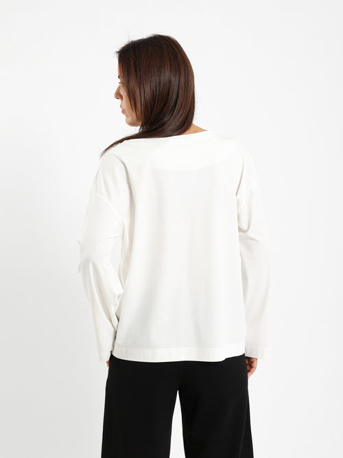 Boat Neck Long Sleeve Tee