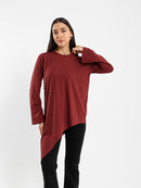 Asymmetric Flowy Long Sleeve Top