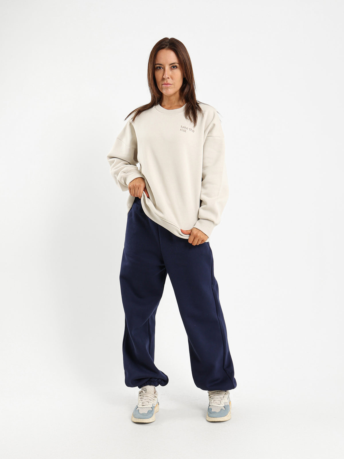 Oversized Sweatshirt with Bow Detail