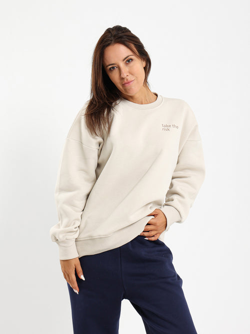 Oversized Sweatshirt with Bow Detail