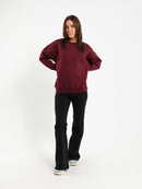 Melton Flared Pants with Slit
