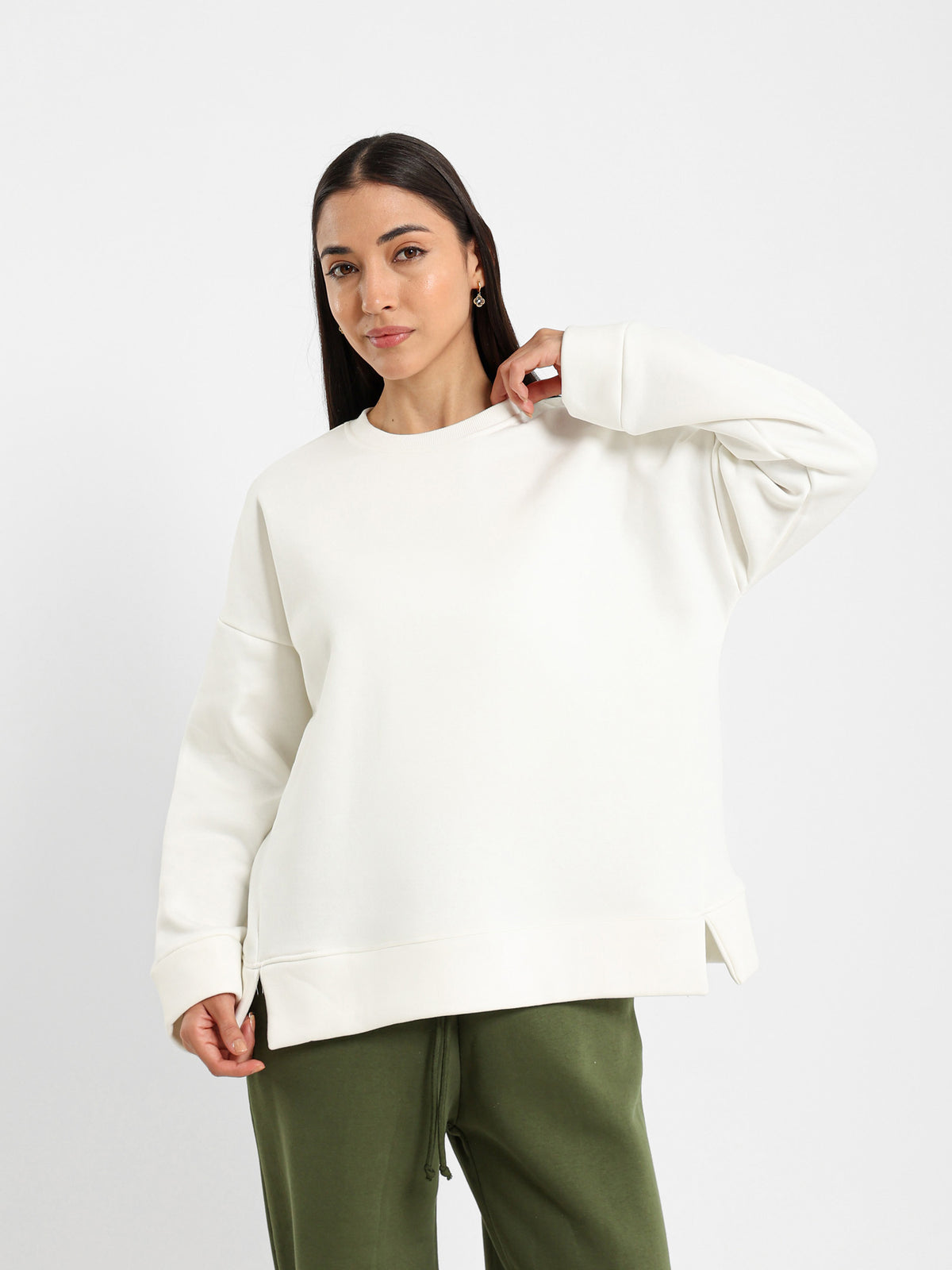 Loose Crew Neck Sweatshirt