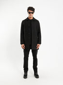 Button Closure Coat with Side Pockets