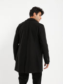 Button Closure Coat with Side Pockets