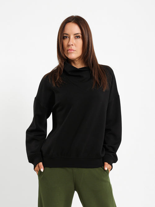 Cowl Neck Sweatshirt