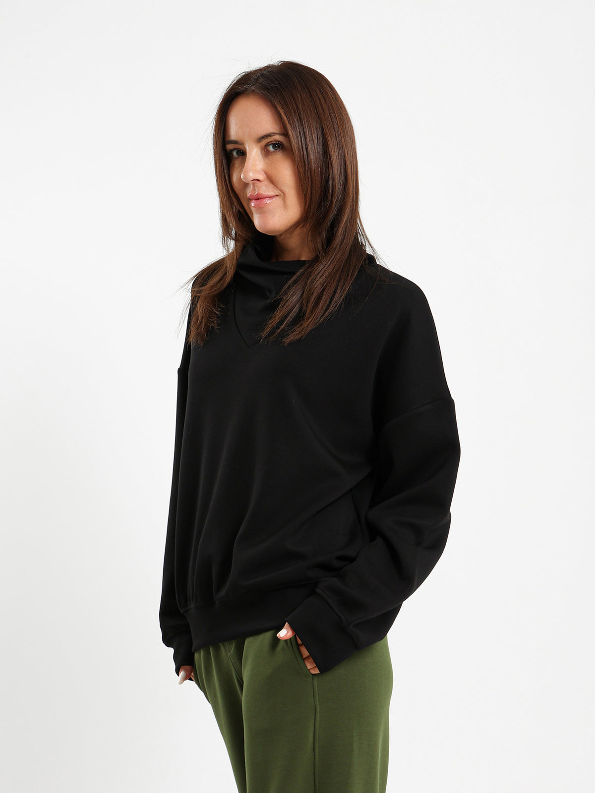 Cowl Neck Sweatshirt