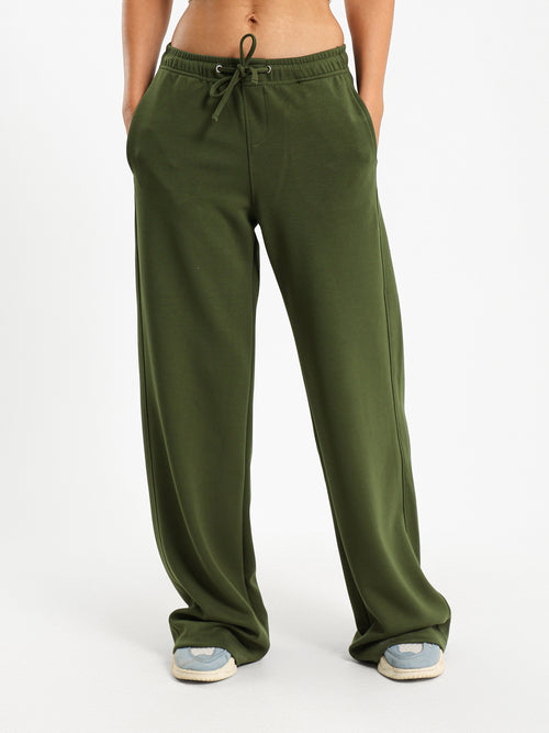 Straight Fit Pants with Drawstring