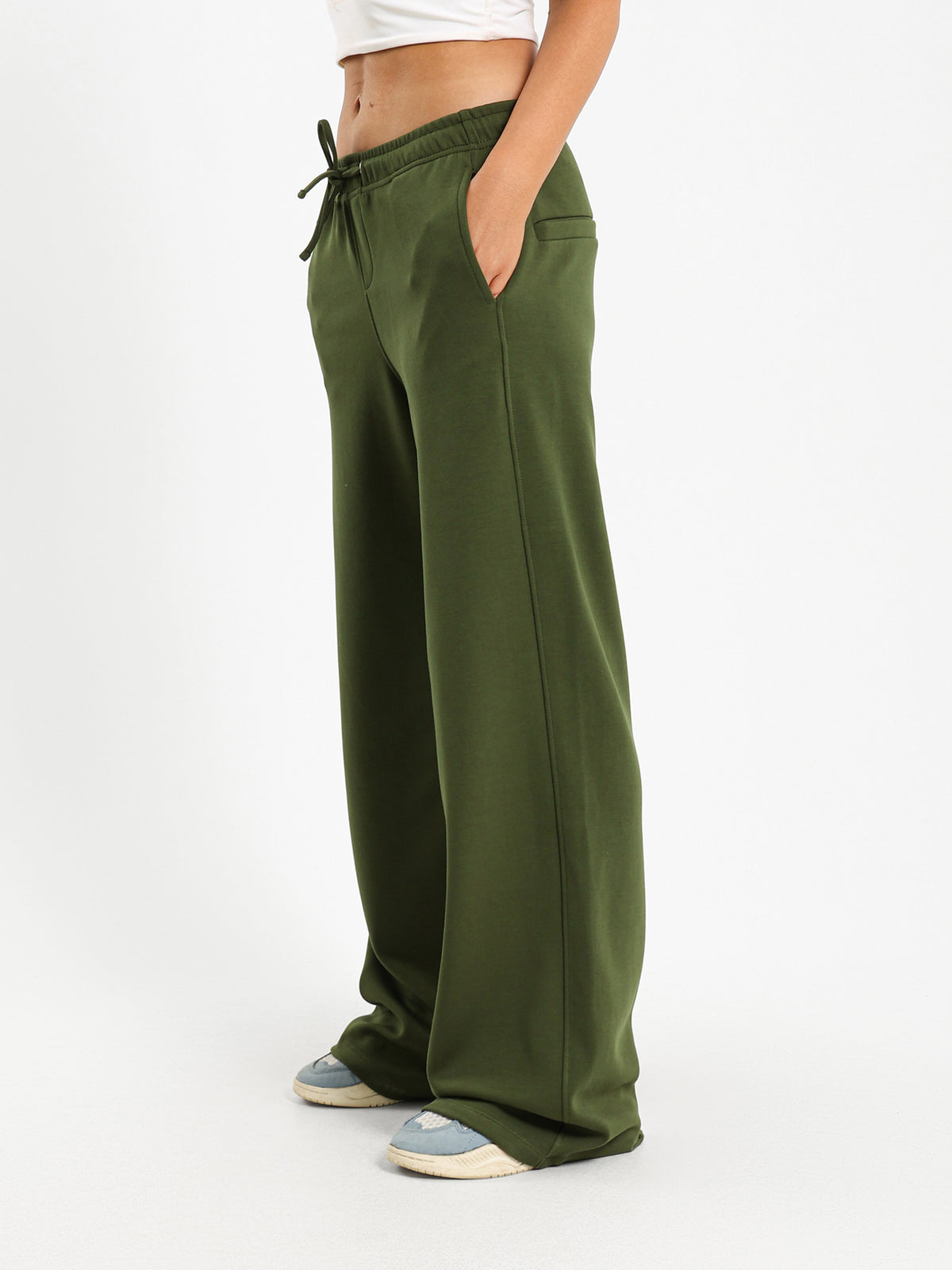 Straight Fit Pants with Drawstring