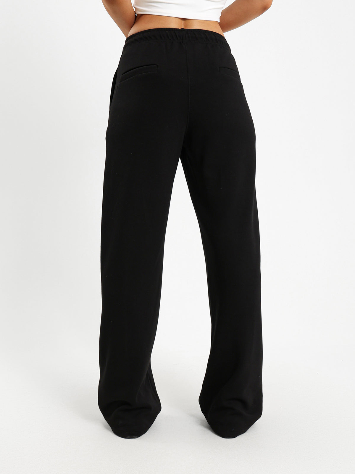 Straight Fit Pants with Drawstring