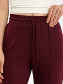 Melton Flared Pants with Slit