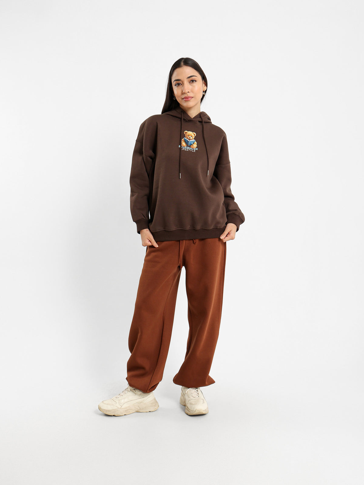 Oversized Hoodie with Teddy Detail