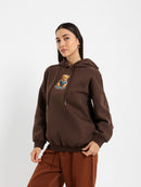 Oversized Hoodie with Teddy Detail