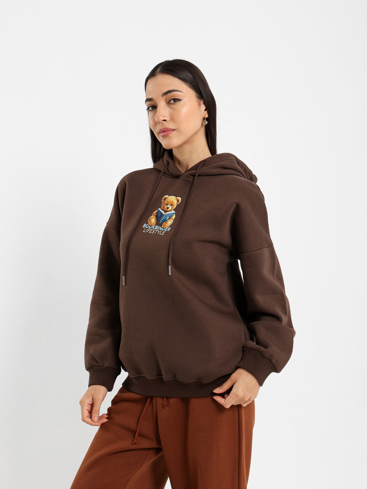 Oversized Hoodie with Teddy Detail