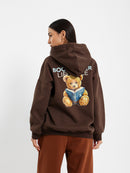 Oversized Hoodie with Teddy Detail