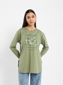 Long Sleeve Tee with Gallery Print