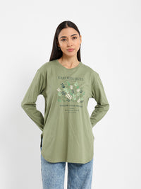Long Sleeve Tee with Gallery Print