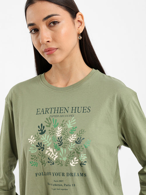 Long Sleeve Tee with Gallery Print