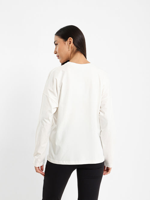 Long Sleeve Tee with Vase Print