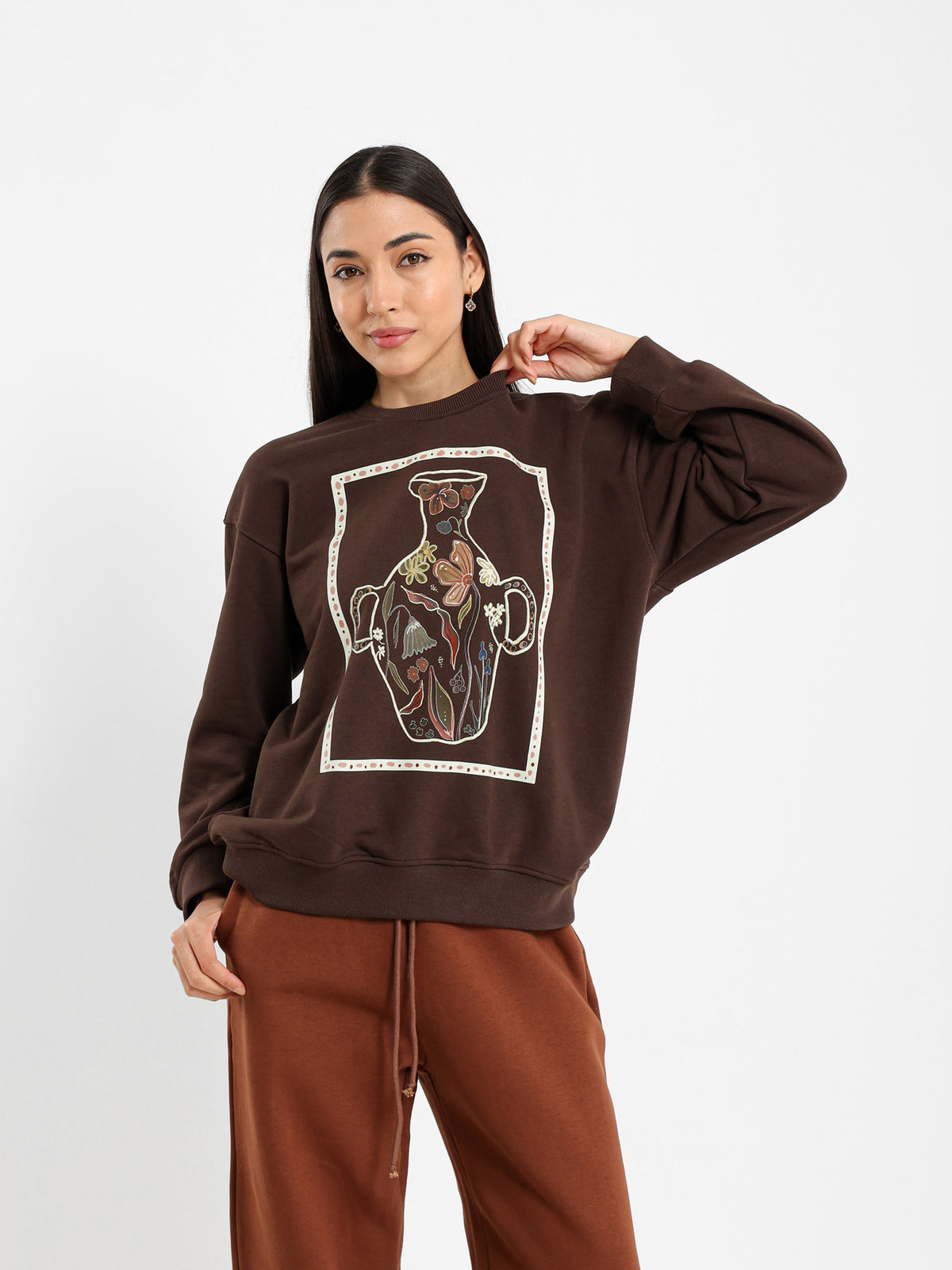 Regular Fit Sweatshirt with Detail