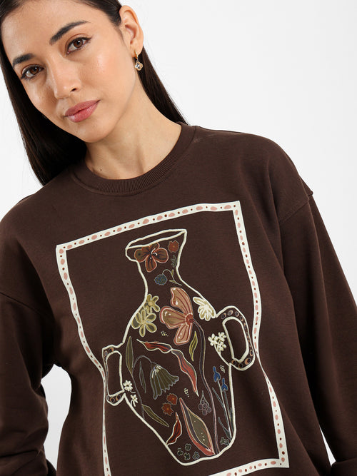 Regular Fit Sweatshirt with Detail